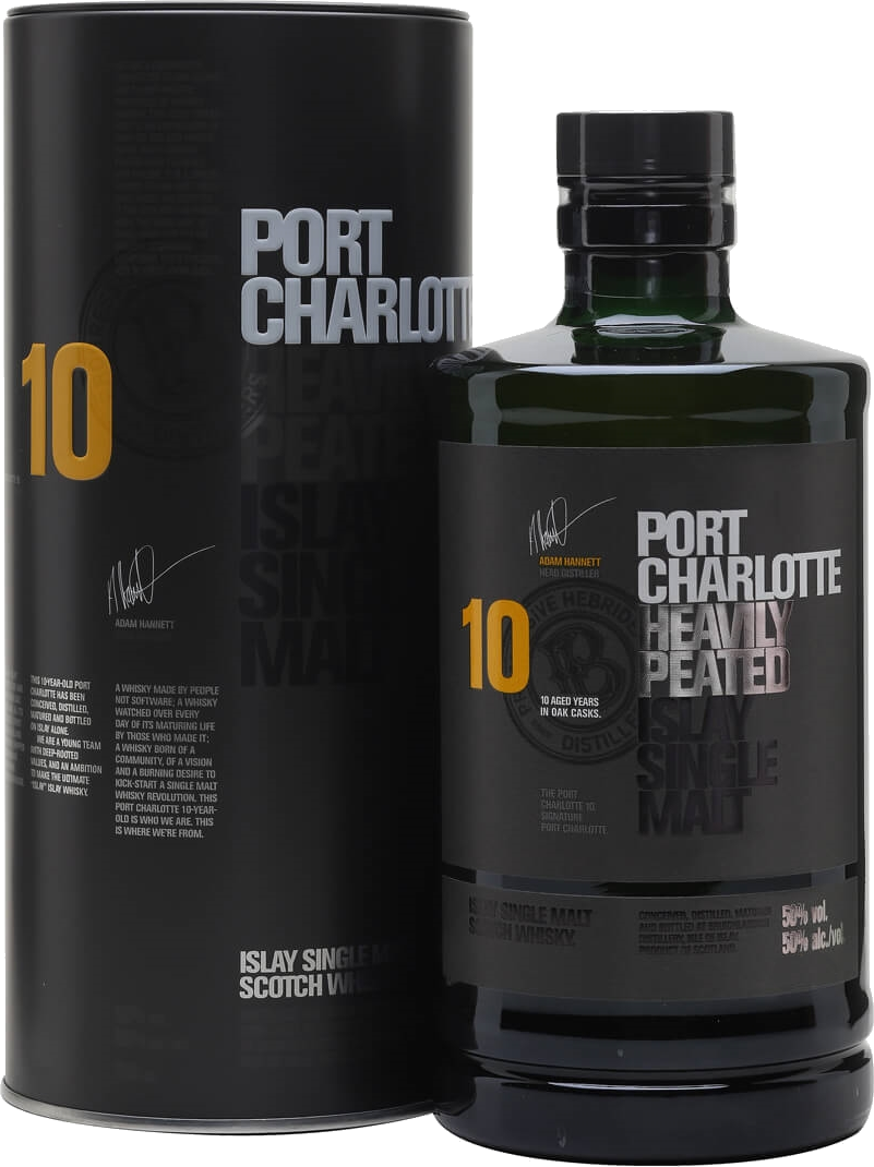Bruichladdich Port Charlotte 10 Year Single Malt Scotch - Bottles and Cases