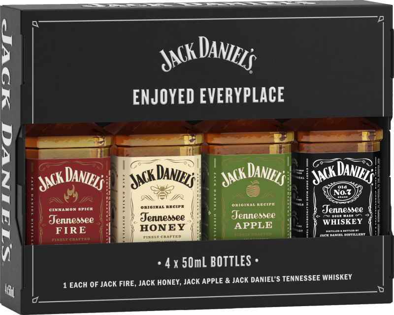 Jack Daniel's Variety 4Pack 4 Pk Bottles and Cases