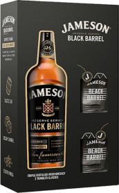 Jameson&nbsp;Black Barrel w/2 Glasses