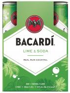 Bacardi - Lime and Soda 4-Pack Cans 355ml 0