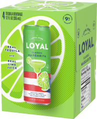 Loyal 9 Cocktails Classic Margarita 4-Pack Cans 12 oz