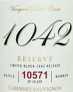 Vineyard Block Estate - Block 1042 Red Hills Cabernet Sauvignon 2020