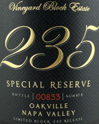 Vineyard Block Estate - Block 235 Oakville Special Reserve Red Blend 2019